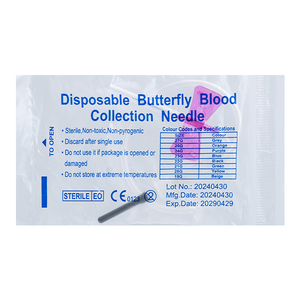 เข็มเก็บเลือดผีเสื้อแบบใช้แล้วทิ้ง21กรัมเข็มปลอดภัยสำหรับสัตว์ทำในเฮนรี่ - Product Image 4