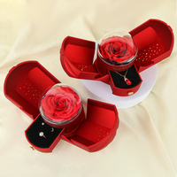 Boîte cadeau d'anniversaire haut de gamme pour petite amie, en forme d'ailes d'ange, double ouverture, étui à bijoux pour bague avec tiroir secret