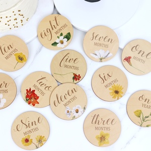 Cartes de développement mensuel pour nouveau-né sur le thème de la <span class=keywords><strong>montagne</strong></span> de buffles Pafu, avec des ballons de fleurs de cactus <span class=keywords><strong>et</strong></span> des buffles, accessoires <span class=keywords><strong>photo</strong></span> pour le placard du bébé - Product Image 2