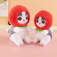 Peluche Chat et Requin Transformable Mignonne avec Remplissage en Coton PP Super Doux Tissu en Peluche Courte - Cadeau Unisexe pour Jeunes