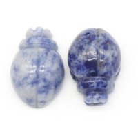 Ornement Artisanal Coccinelle en Cristal de Quartz Rose Naturel et Jaspe Rouge Sculpté Écologique Jingfa Crystal 1 pouce, Reiki, à Collectionner