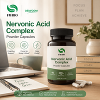 Capsules de complexe d'acide nervonique naturel à base de plantes pour la maintenance cognitive du cerveau, antioxydant nerveux, immunité, complément végétalien pour adultes