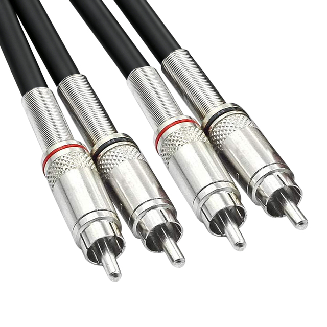 Factory OEM Dual RCA to RCA Male Cable 2 RCA to 2 RCA Plug HiFi Stereo Audio Connection Speaker Audio Cable Wire