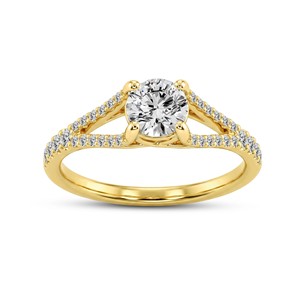 Premium Quality Rose Gold Lab Grown Diamond <b>Ring</b> for Women with Soft Vintage Inspired Style Available in 10KT 14KT 18KT Gold - Product Image 6