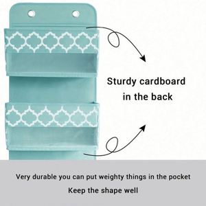 Wall Mounted Over the Door Pocket Organizer Hanging Closet Clear Window Storage <b>Bag</b> with Metal Hooks - Product Image 2