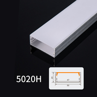 Fournisseur de luminaires linéaires LED pour distributeurs étrangers, éclairage indirect, montage en surface pour profil de bande LED, supermarché