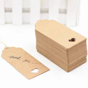 Etichette di carta Kraft regalo personalizzato Bliss Design per abbigliamento per feste di nozze fai da te grazie altalena appendere etichette di etichette di carta