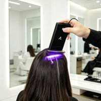 Kit professionnel Iniceviolet en alliage d'aluminium pour extensions capillaires à lumière UV, ensemble de machines sûres et invisibles pour extensions V-Light, B2B