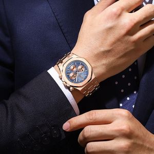 POEDAGAR 926 Nouvelle <span class=keywords><strong>montre</strong></span> chronographe de luxe pour homme, sport, étanche, lumineuse, en acier inoxydable, quartz, montres pour homme, Reloj Hombre - Product Image 5