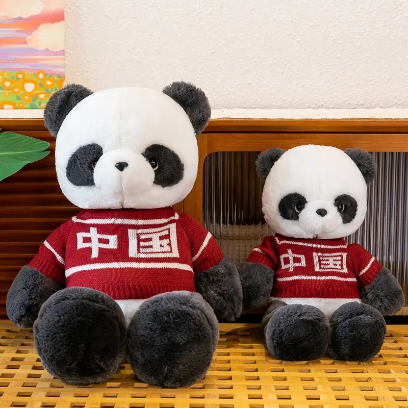 सीपीसी यानक्सिअननव कस्टम सॉफ्ट आलीशान खिलौने भरवां जानवर बिक्री के लिए स्वेटर पांडा कुंग फू पांडा