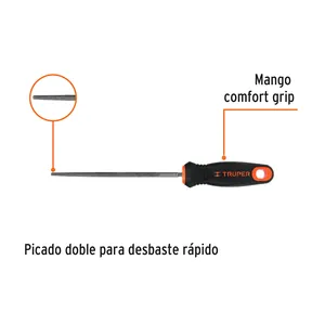 Truper Set di 6 unità di File bastardo rotondo da 6 Con File di Mango a doppia iniezione e Rasps Caja Con - Product Image 2