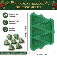 SILIKOLOVE Moule à gâteau en silicone de qualité alimentaire sans BPA, forme d'arbre de Noël à 5 cavités, personnalisable, LFGB Platinum