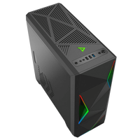GameMax Ares Mid Tower Desktop Mini ATX Computer Case ARGB Lighting CE EMI Certified 12cm Fan Stock Black 4 Slots Plastic Steel