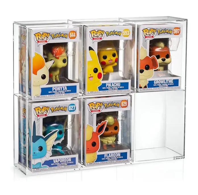 Vetrina Funko POP in acrilico trasparente magnetico di dimensioni regolari a 6 strati all'ingrosso