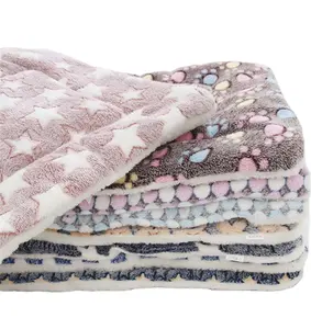 Wholesale Warm Thickened Fleece Plush Pet Beds Mat Dog Cage Crate Kennel Mat Pet Blankets
