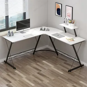 La migliore vendita di vetro per scrivania per Computer in legno e metallo per l'home Office vedere attraverso il tavolo per Computer pieghevole