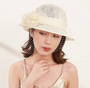 Nuevo Sombrero de Moda para Fiesta, Estilo Filipino, para Mujer, de Sinamay, para Iglesia, con Base de Fascinador, Ajustable, con Bordado 3D, para Sol y Playa, en Oferta para Adultos - Product Image 4