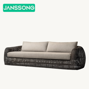Sang trọng nhôm đồ nội thất ngoài trời đặt khách sạn mây sofa Patio đồ nội thất ngoài trời không thấm nước vườn mây sofa hồ bơi Sun Lounger - Product Image 5
