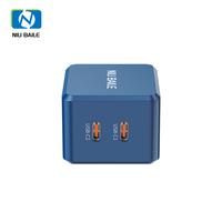 Chargeur rapide universel 45W avec deux ports Type-C, design pliable, matériau PC ignifuge, conformité PD/FCP, protection contre les surcharges