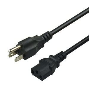 Cable de alimentación de CA estándar SIPU de 6 pies EE. UU., 1,8 M IEC320, 0,75mm, chaqueta de PVC, nivel IP11, ordenador de escritorio, PC para ventas al por mayor, alimentación de 220V - Product Image 3