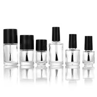 Flacon vide en verre avec pinceau pour cosmétiques, idéal pour l'huile et les soins, vente en gros, 5ml 10ml 15ml