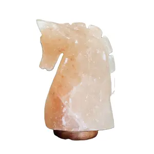 Wholesale Himalayan horse Shaped Natural Globe Rock Salt Lamp Home Decor Table Lamp