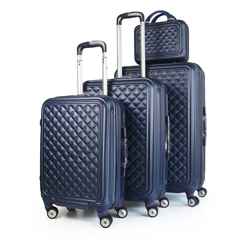 Factory price ABS Cabin Smart Luggages Hard Shell Travelling 3Pcs Custom Luggage Set Suitcase