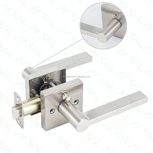 Manijas de Puerta Interiores con Cerradura Cuadrada 2026, Manijas Tubulares de Níquel Satinado, Manija de Puerta Principal, Manija de Puerta de Baño, Cerradura Principal de Privacidad - Product Image 6