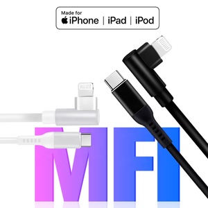 USB C a Lightn ING Cable Ángulo recto 3,3 pies Ideal para jugar juegos iPhone Cable de carga rápida de 90 grados para iPhone 13 <span class=keywords><strong>Pro</strong></span> Max - Product Image 2