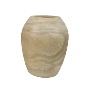 Paulownia Holz-Blumentopf Vase runde Zylindertöpfe Pflanzkeramik dekorativ und praktisch
