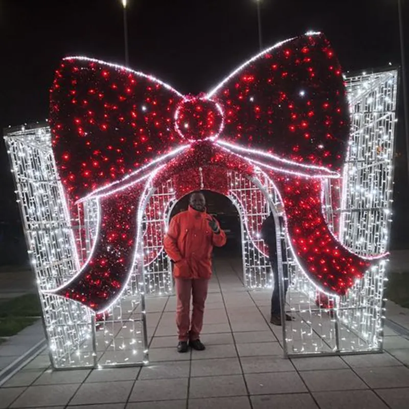 2022 exterior rua natal iluminado decoração grande 3d led luzes para presente de natal