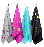 Serviette de sport pour le golf, 100% microfibre, tissage gaufré, imprimée sur mesure, super absorbante, séchage rapide, douce et lavable en machine