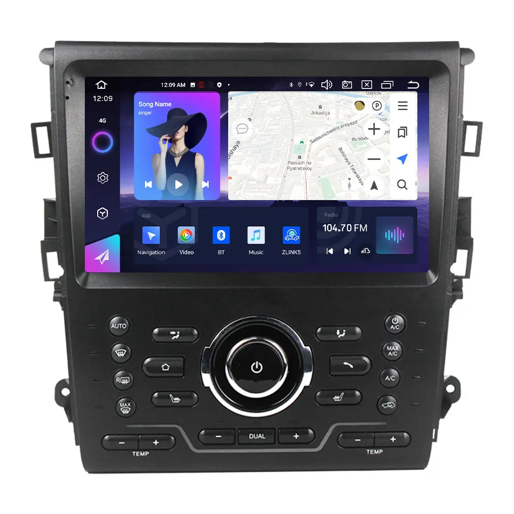 NaviFly NF QLED screen Newest Android 8core 8+256GB Car Stereo for Ford Mondeo 2014-2019 Support 360 camera