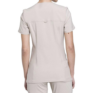 Uniformes Médicos de Talla Grande, Ecológicos, Ajustados, Elásticos, de Spandex/Poliéster, Uniformes de Enfermera, Tela Tejida, Uniforme de Hospital - Product Image 4