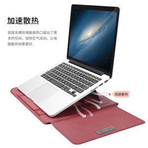 PU Da Máy Tính Xách Tay Tay Áo Trường Hợp Với Đứng Chủ Bag Đối Với Macbook Không Khí 11 Không Khí 13 Pro 13 Pro 15 Inch - Product Image 2