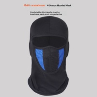 Masque de cyclisme extérieur coupe-vent en polyester, protection intégrale du visage et du cou, compatible casque de moto, unisexe, protection solaire