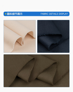 Tissu sergé 100 % coton biologique GOTS Ne 7*6 400 GSM ultra-lourd pour costumes, blazers et vêtements de travail |   <span class=keywords><strong>Toile</strong></span> naturelle - Product Image 4