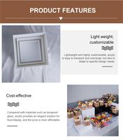 Présentoir acrylique pour décorations de mariage pour Dessert Cake Snack Buffet Food Display