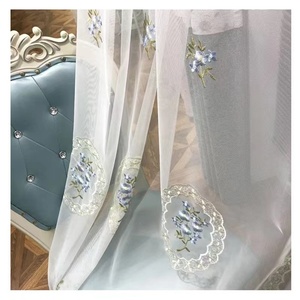 Coreano moderno Grommet Top bianco floreale ricamato <span class=keywords><strong>tende</strong></span> trasparenti <span class=keywords><strong>per</strong></span> finestre soggiorno <span class=keywords><strong>camera</strong></span> da letto della ragazza - Product Image 3