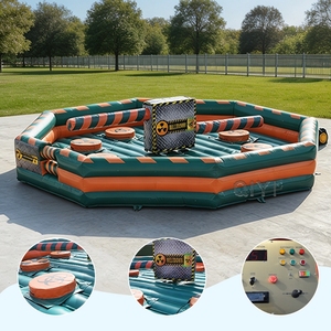 Jeu gonflable robuste et résistant aux intempéries, jeu de balançoire rotative Wipeout pour événements de carnaval, location de jeux pour fêtes, personnalisable - Product Image 6