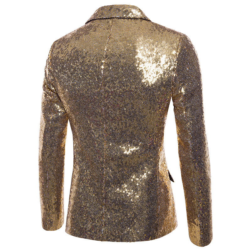S-6XL Men Glitter Sequin Suit Jacket - Party & Formal Wear