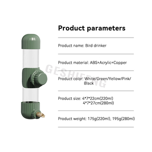 Dispensador de agua Geshifeng, jaula colgante de gran capacidad <span class=keywords><strong>para</strong></span> mascotas, cuenco extraíble, botella de agua de plástico, bebedero <span class=keywords><strong>para</strong></span> mascotas - Product Image 2
