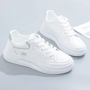 Zapatillas <span class=keywords><strong>de</strong></span> deporte con suela gruesa para mujer, calzado blanco informal versátil para mujer - Product Image 4