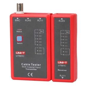 Probador de Cables UNI-T UT681C RJ45 RJ11 BNC con Entrada Coaxial, Transmisor y Receptor - Product Image 2