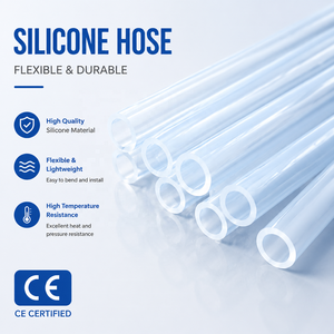Tube en silicone transparent de qualité alimentaire avec un diamètre intérieur de 1 à 10 mm, tube médical flexible utilisé pour le transport de boissons - Product Image 1