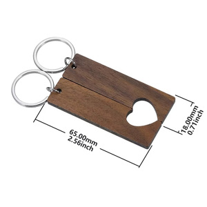 Portachiavi <span class=keywords><strong>di</strong></span> coppia in legno cavo a forma <span class=keywords><strong>di</strong></span> cuore personalizzato personalizzato <span class=keywords><strong>di</strong></span> <span class=keywords><strong>san</strong></span> <span class=keywords><strong>valentino</strong></span> idee regalo Logo sublimazione a trasferimento termico - Product Image 2