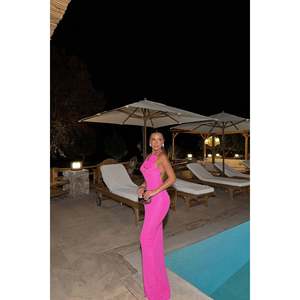 Robe de soirée longue de style princesse avec détails en rose fuchsia, robe de bal avec paillettes et perles, taille empire, longueur longue, motif princesse, tailles ODM XS XL - Product Image 6
