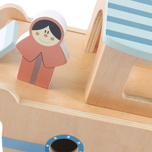 Jouet de bateau d'équilibre en bois, jeu de blocs de jeu, Animal mignon, interactif, Parent — enfant, vente en gros, - Product Image 2