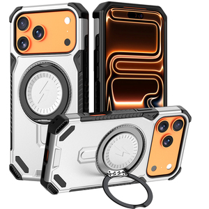 Custodia Protettiva <span class=keywords><strong>Magnetica</strong></span> Antiurto con Cavalletto Girevole a 360 Gradi per <span class=keywords><strong>iPhone</strong></span> 17 16 15 14 <span class=keywords><strong>13</strong></span> 12 Pro Max - Product Image 1