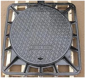 Couvercles de regards en <span class=keywords><strong>fonte</strong></span> ductile pour installations routières et drainage des eaux pluviales, couleur personnalisée, finition polie/peinture en poudre, OEM/ODM disponible - Product Image 6